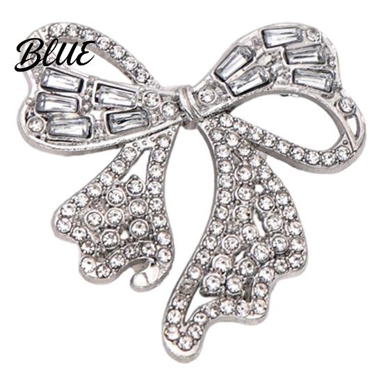 Alloy Brooch Pin Sparkling Rhinestone Bow Brooch Mini Bowknot Shaped Lapel Shape Jewelry Pin Clothing Accessory for Women Girls Minimalist Metal