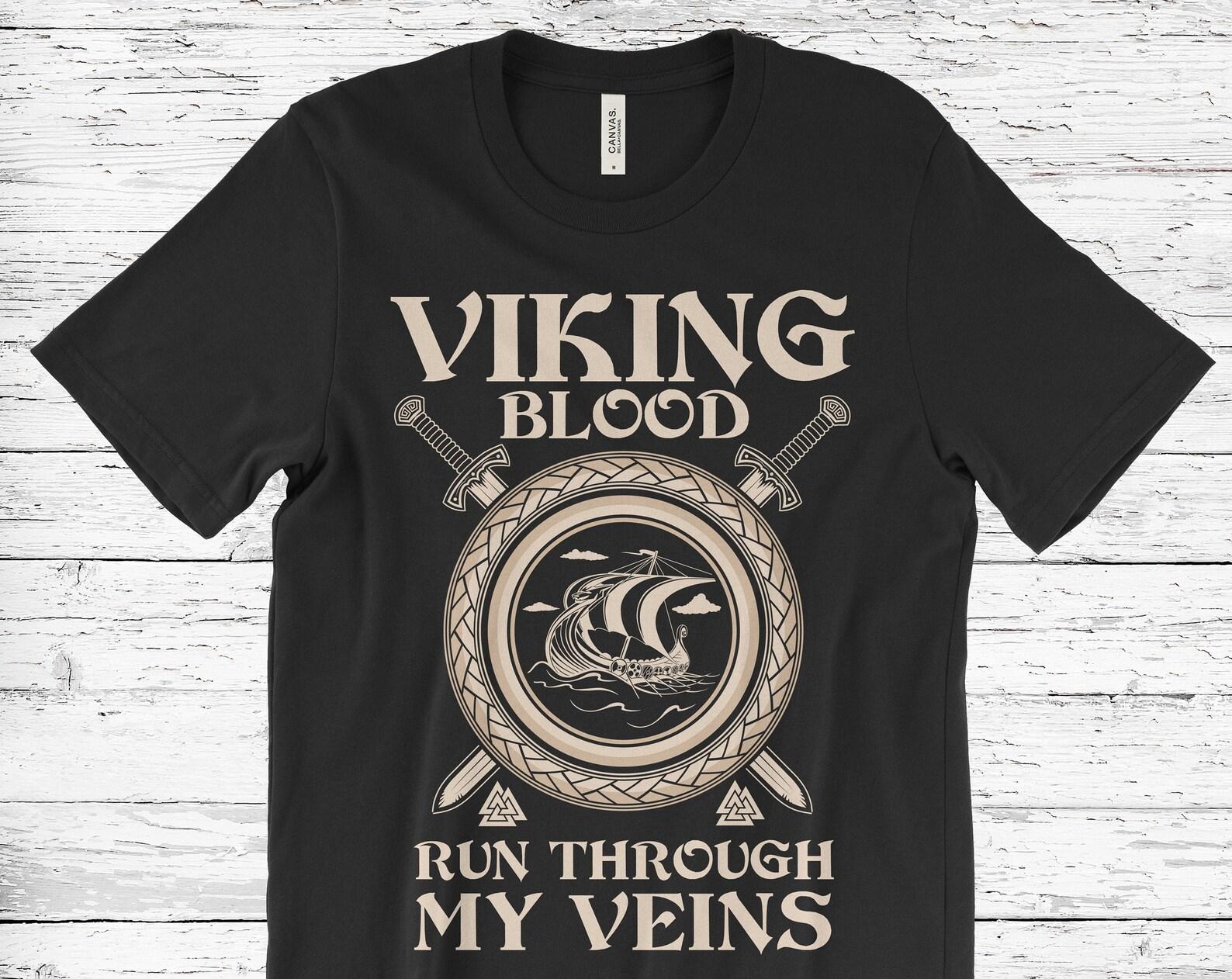 Viking Warrior Valhalla Nordic Odin Norse Vintage Vikings Costume Symbol Gifts T-Shirt, Celtic, Mythology, Viking Nordish, Thor, Viking Tour 120