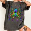 Rainbow Spider Shirt Comfort Colors® Vintage Arachnid Clothing Gift Colorful Graphic Animal Tee Artwork