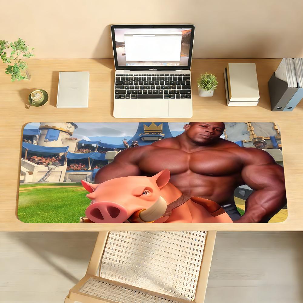 Funny Pig Knight meme Mouse Pad For Office Gaming And Keyboards NonSlip Large Waterproof