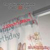 2pcs, 2D FLAT PRINTING Curtains (Without Rod) Birthday Bunnies(2) Modern Curtain Fabric Machine Washable Fabric Curtains Gifts