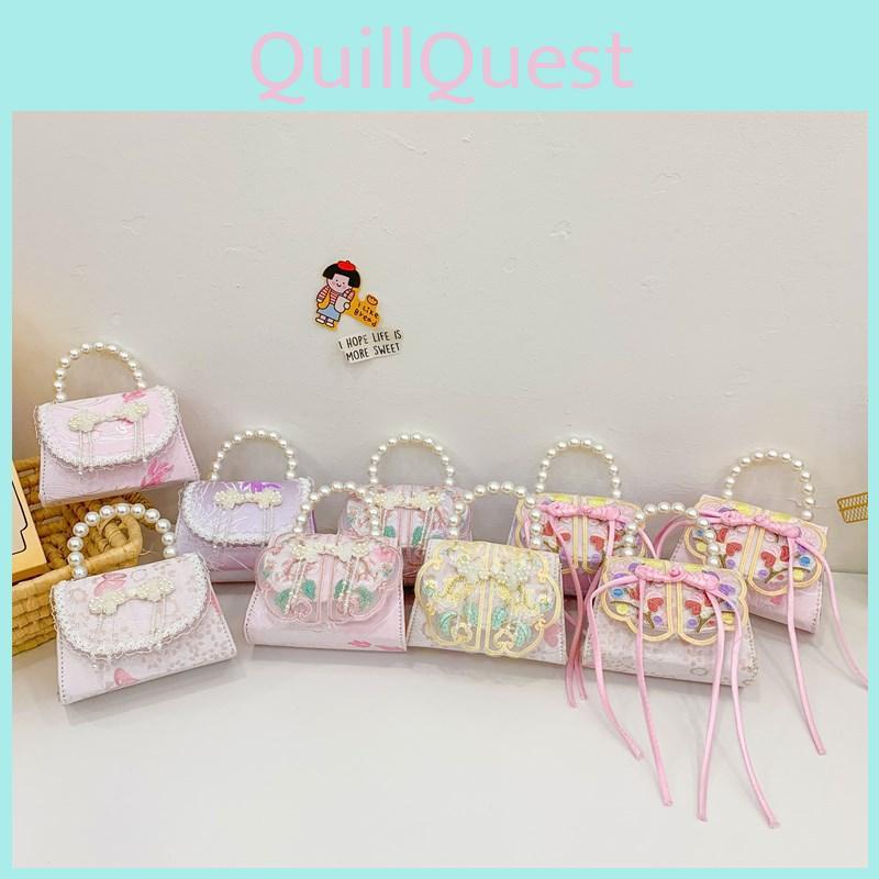 Childrens Handbag Fashionable Featuring Delightful Bow And Chic Details Pearl