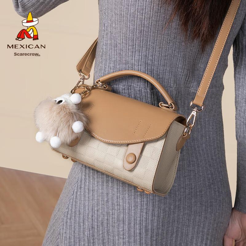 MEXICAN Leather Crossbody Bag, Handbag, Shoulder Bag, White