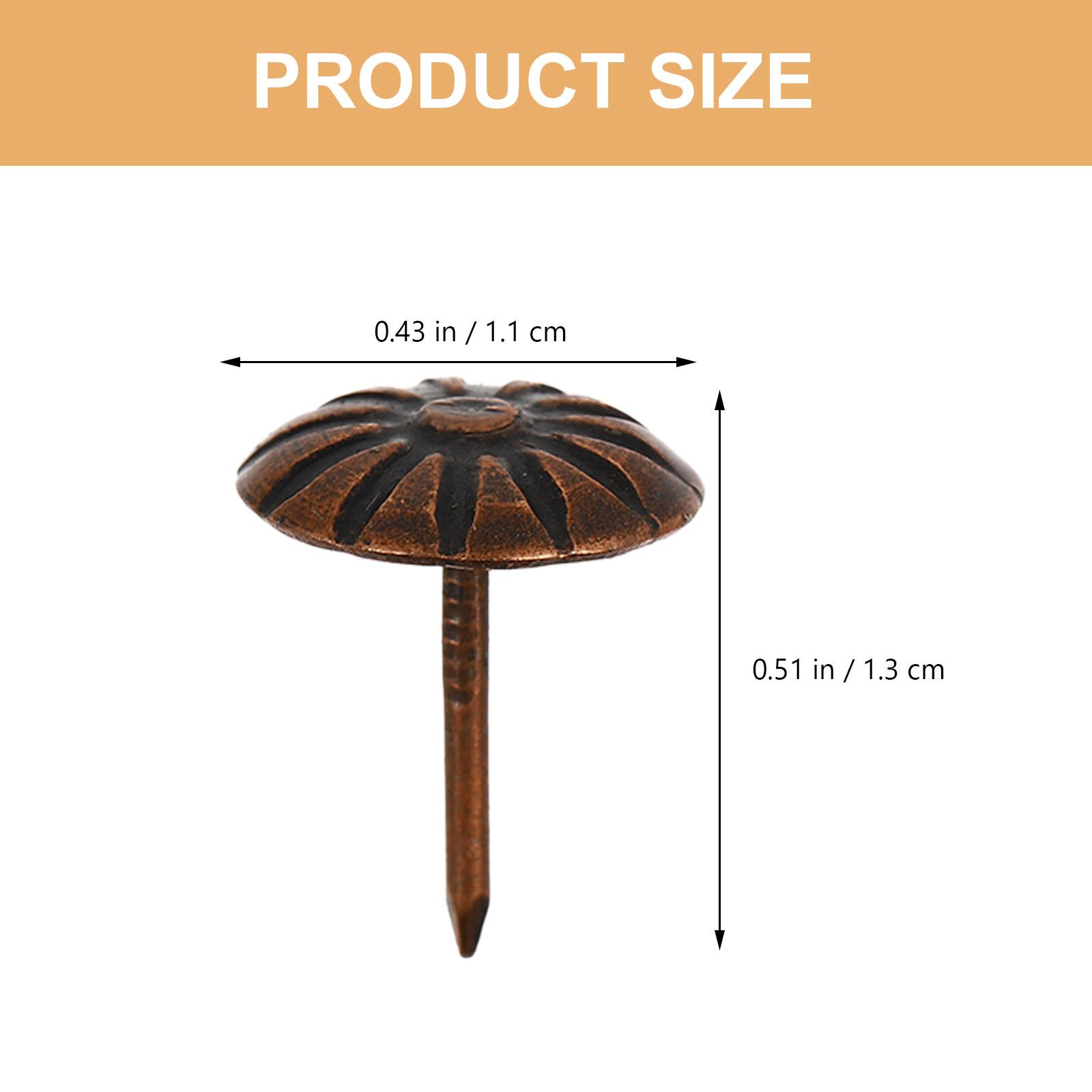 

100Pcs Decorative Upholstery Tacks Chrysanthemum Nails Iron Material Firm Strong for Sofa Chairs Cabinets Wooden Box червоний