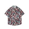 Summer 3D Printed Short Sleeve Flower Shirt Men'S Vintage Hawaiian Beach Casual Loose Men'S Large Size Shirt