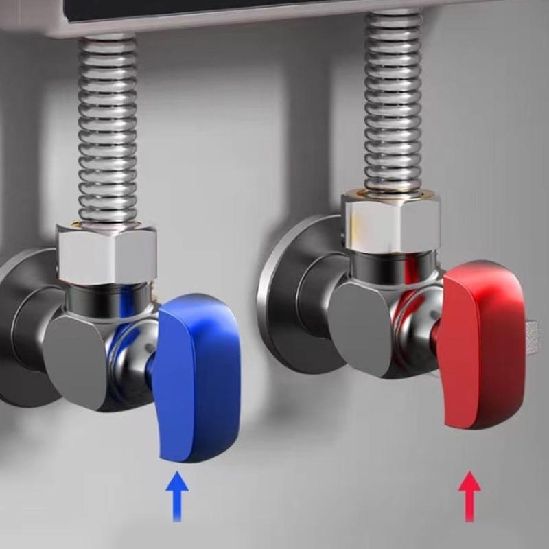 Thickened Spherical Core Triangle Valve Explosion-proof Water Heater Large Flow Ball Valve 4 Points Hot And Cold Valve