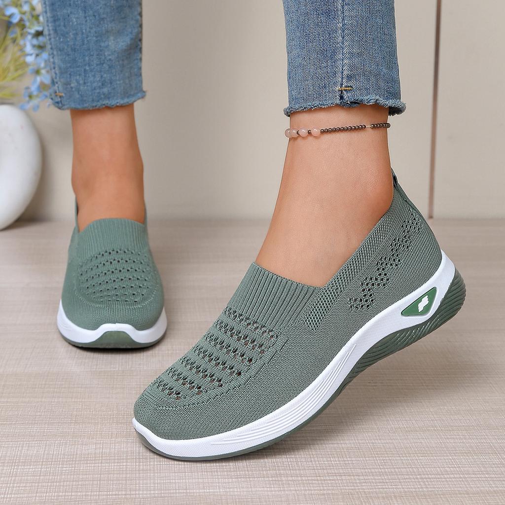Women'S Shoes Fly Weave Women'S Soft-Soled Comfortable Work Shoes Casual Sneaker With Breathable Mesh Openings