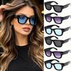 Fashion Square Rivet Gradient Trendy Sunglasses for Women Men Punk Vintage Designer Sunglasses Simple Outdoor Travel Sun Glasses