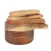 4PCS Wood Measuring Cups Set Stackable Baking Cooking Measuring Cup Kitchen Measure Tool for Dry Ingredients Tea Milk Powder