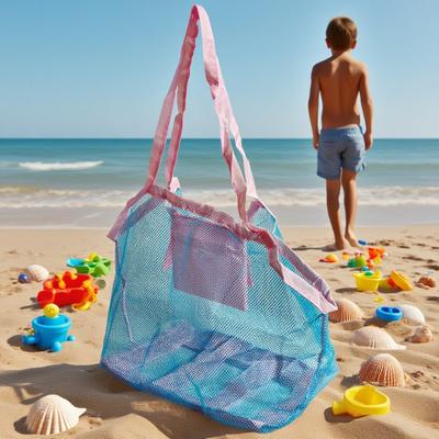 Large Capacity Mesh Beach Bag Lightweight Sandproof Tote Bag Women Summer Travel Swimming Storage Handbag