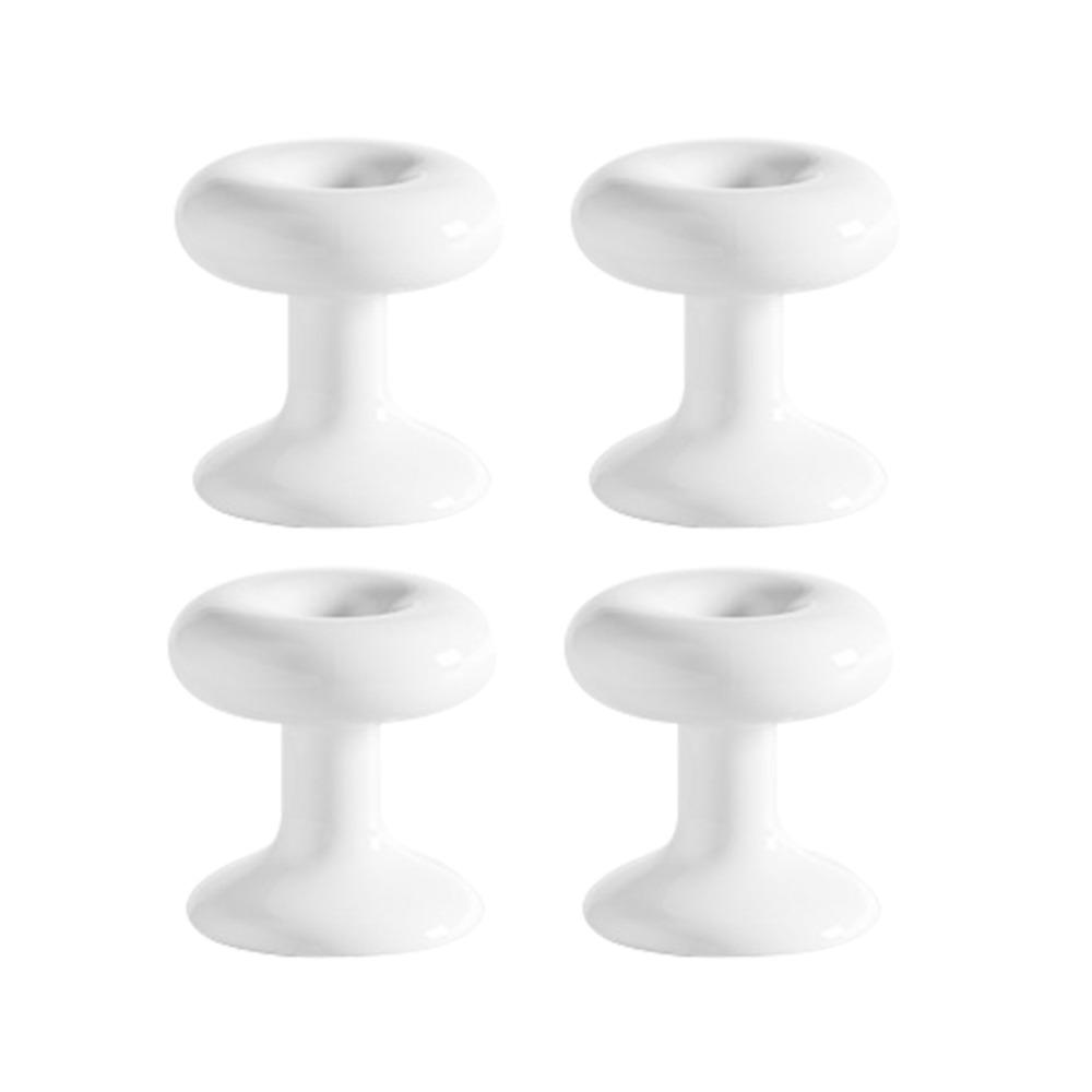 

4 шт. ручка шухляди для туалету, кнопка змиву Makron, вимикач змиву для ванної кімнати, захист нігтів білий