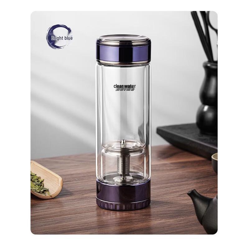 SHIMIZU HWM 8622 Double Wall Tea Infuser Glass Mug