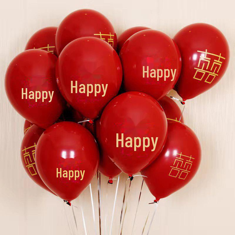 10-Inch Red Pomegranate Heart Balloon for Wedding & Event Decor