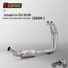 Stainless Steel Exhaust System for GSX8S/8R 2024: Full M11 Tail Header Modification