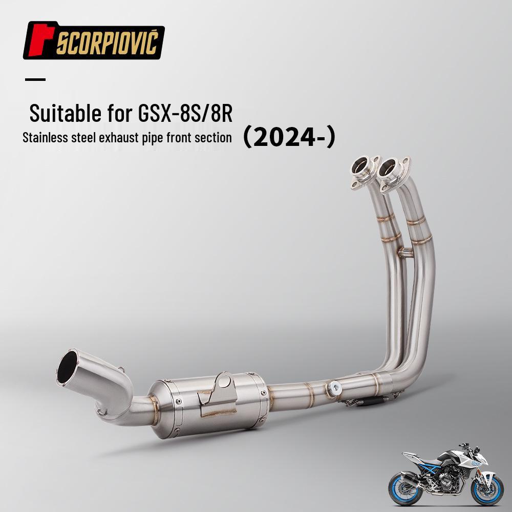 Stainless Steel Exhaust System for GSX8S/8R 2024: Full M11 Tail Header Modification