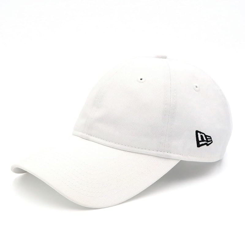

[New Era] cap long visor Plain 9TWENTY white M/L 920LV BASIC NONWAS WHI BLK 25J