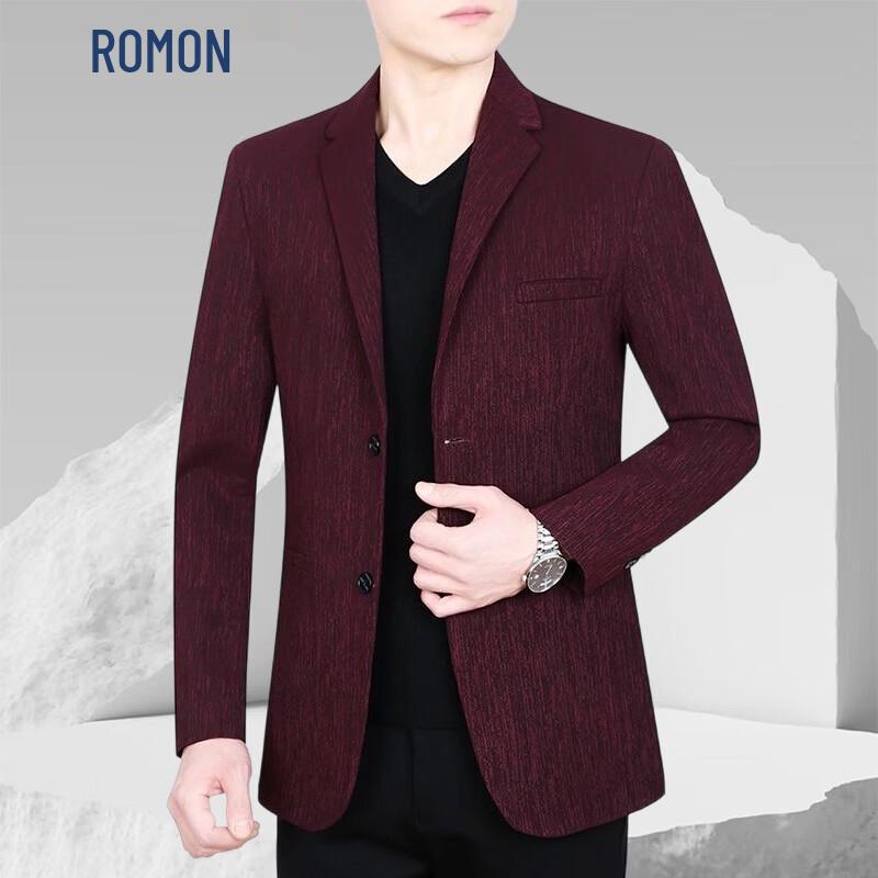 

ROMON 2026 Men s Slim-Fit Spring/Autumn Thin Blazer 195/108A
