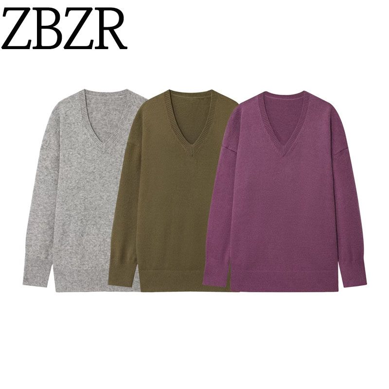 Za New Fall Women's Clothing 2025 Fashion Style Export Fashion All-Match Blend Loose Knitwear 2893115