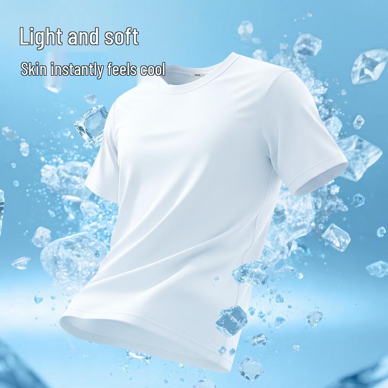 MINISO Men's Ice Silk Breathable Short-Sleeve T-Shirt