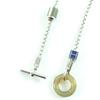 Pristine HERMES Necklace Meli Melo H logo Pendant Silver blue Women Used