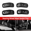 2Pcs Car Styling Steering Wheel Turn Signal Wiper Switch Lever Decoration Cover Trim for VW Polo Golf 7 Golf 8 Jetta Tiguan