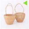 Handwoven Straw Bag Mini Round Beach Tote Women Kids Accessory