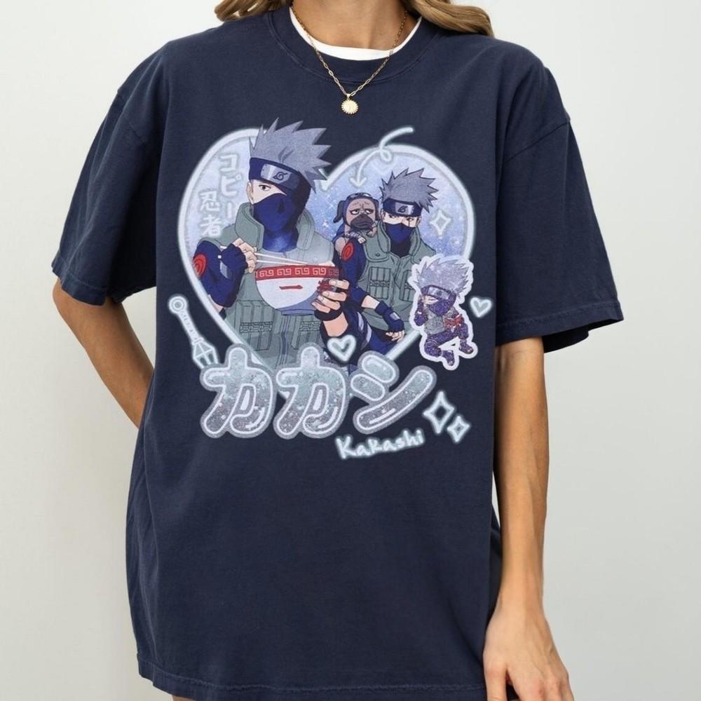 

Naruto Shippuden Kakashi Heart Glitter T Shirt, Japanese Anime Manga Shirt S-5XL M
