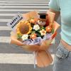 Gehäkeltes Blumenstrauß Abschlussstrauß Künstliche Gewebte Blumen Dekorationen Lehrertag Muttertag Geschenke