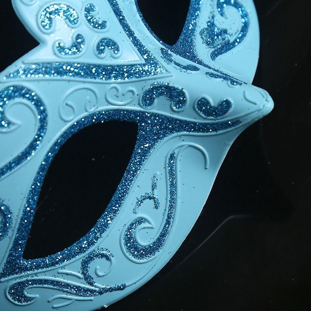 Plastic Glitter Mask Half Face Mask Venice Mask Personality Halloween Masks  Women