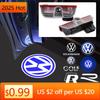 Hot 2Pcs Car HD Projector Lamp Car Door Welcome Light LED Decoration For Volkswagen VW Golf Tiguan Passat Variant B8 Touareg Mag