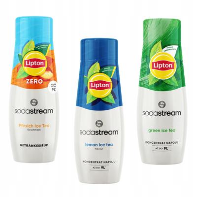 Lipton Ice Tea Sodastream 3-pack: Peach Zero, Lemon, Green