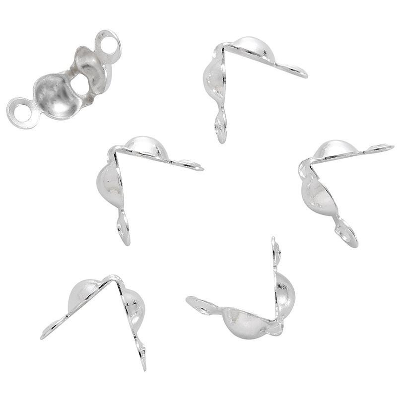 Connector Clasp Fitting for Ball Chain Calotte End Crimps Beads Connector Components for Jewelry Making Fandings