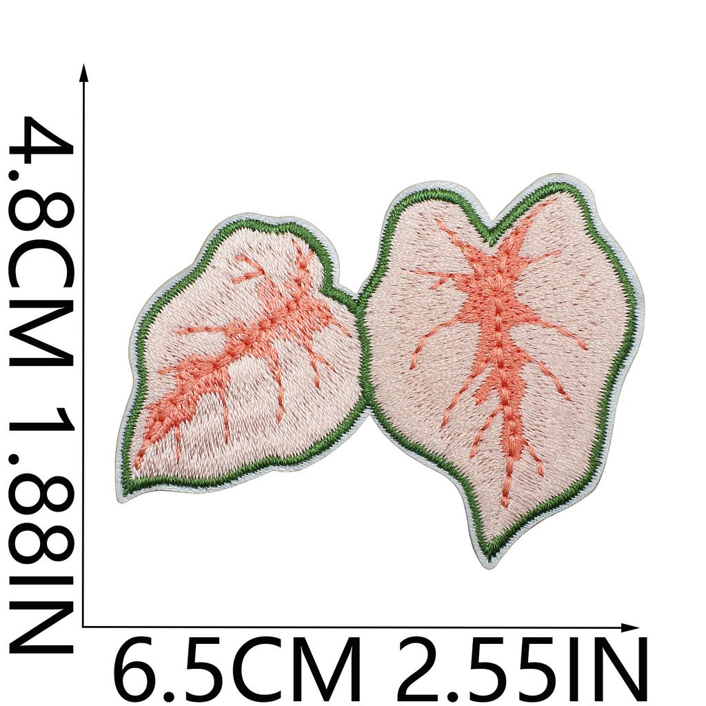 Exquisite Plant Embroidery Cloth Sticker Bag Decoration Leaf Flower Pot Chapter Boy Red Chapter Patch Sticker Clothes Decoration Ironing