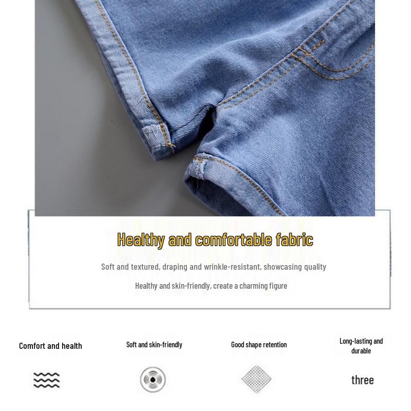 Disponibile: Pantaloncini di jeans da bambina 2025 - Nuovo stile per bambini e ragazzi, Capospalla sottile per bambine