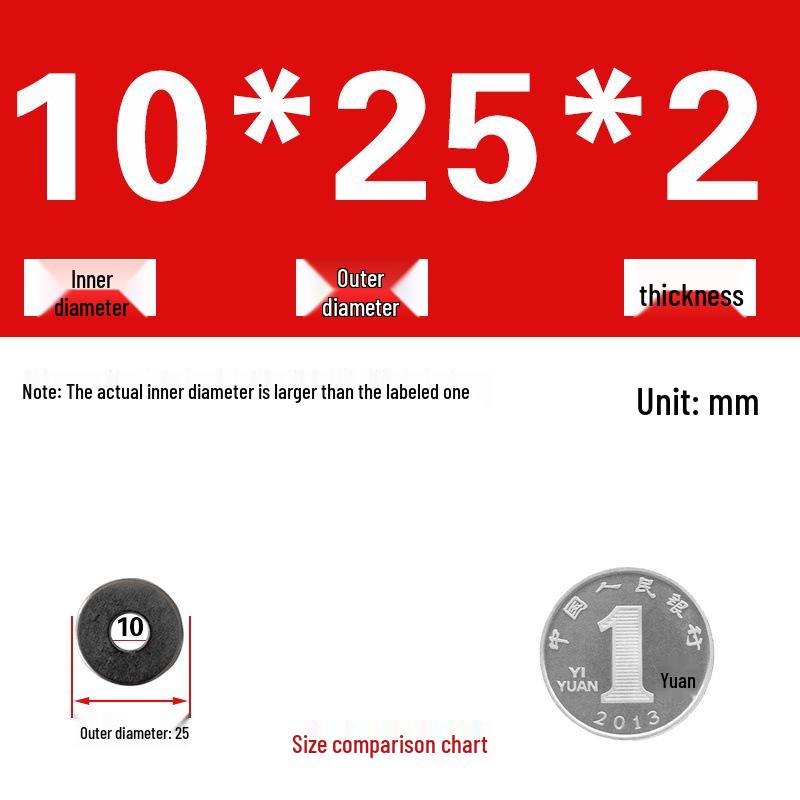 Galvanized Metal Flat Washer - Thin, Thickened, Enlarged Edge, Round, Sizes M3 to M10