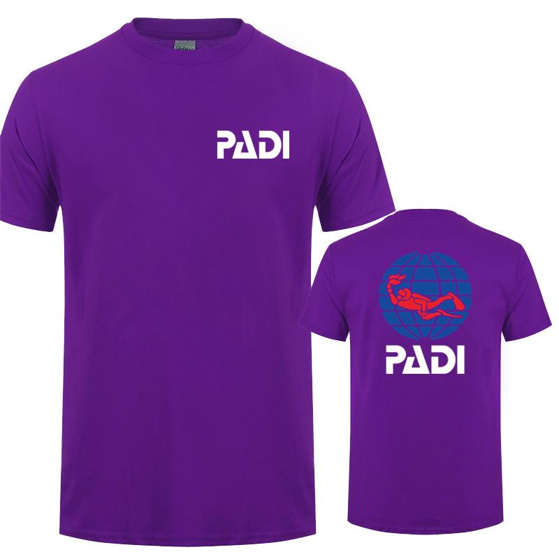Potápěč Padi Tričko Unisex Ležérní Bavlněné Krátký Rukáv Vrcholy Lh373