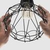 3-Lights Round Cluster Chandelier Folding Black Diamond Hanging Pendant Light, Modern Nordic Ceiling Pendant, Bulbs Not Included