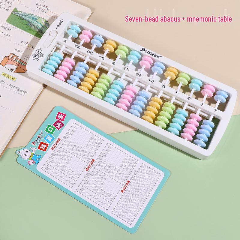 Duoqi 7-Bead 13-Column Abacus for Children s Math and Mental Arithmetic