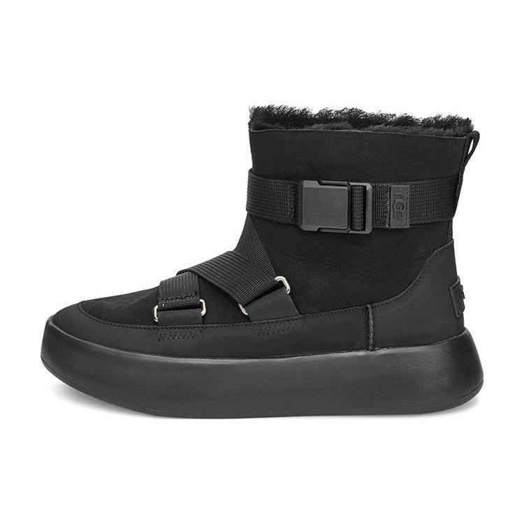 (WMNS) UGG Classic Boom Buckle Snow boots Black Women s 1104616-BLK EU 36