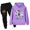 PB1656 Kinder Jungen Mädchen Halloween Bedruckt Langarm Hoodie Hose Oberteil Hosen Kleidung Sets