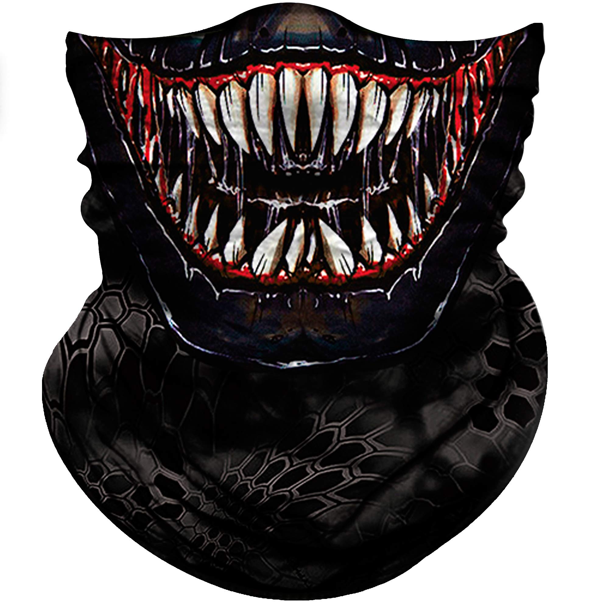 

Obacle 3D Маска для лица Бандана Гейтер на шею Защита от УФ Открытый рот Дизайн с зубами Унисекс
