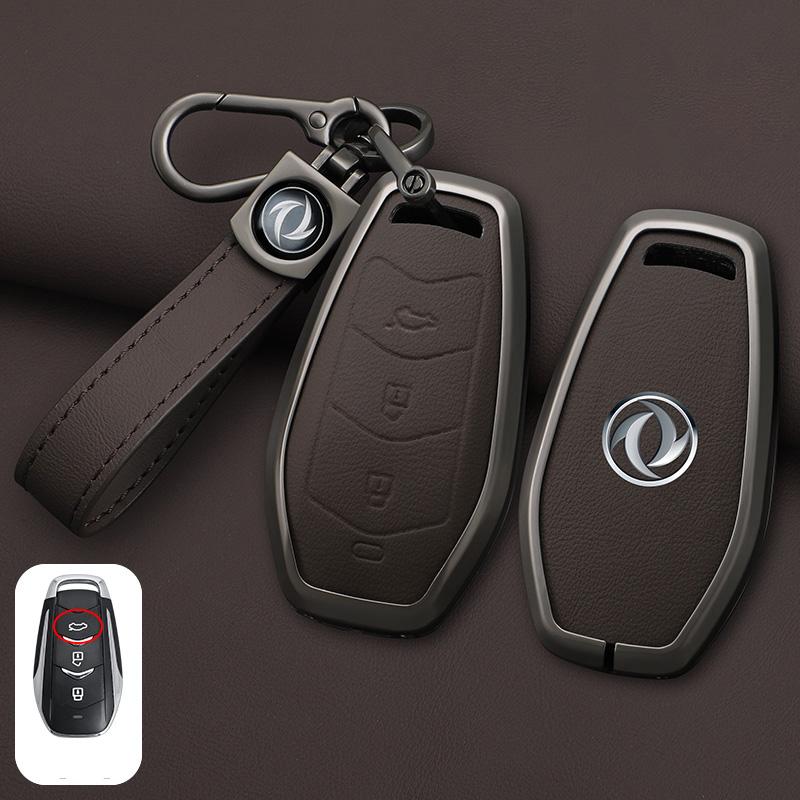 Zinc Alloy Leather Car Key Case Cover Shell Fob For Dongfeng FengGuang Seres Evolute i-Space i-Pro Landian E5 Accessories