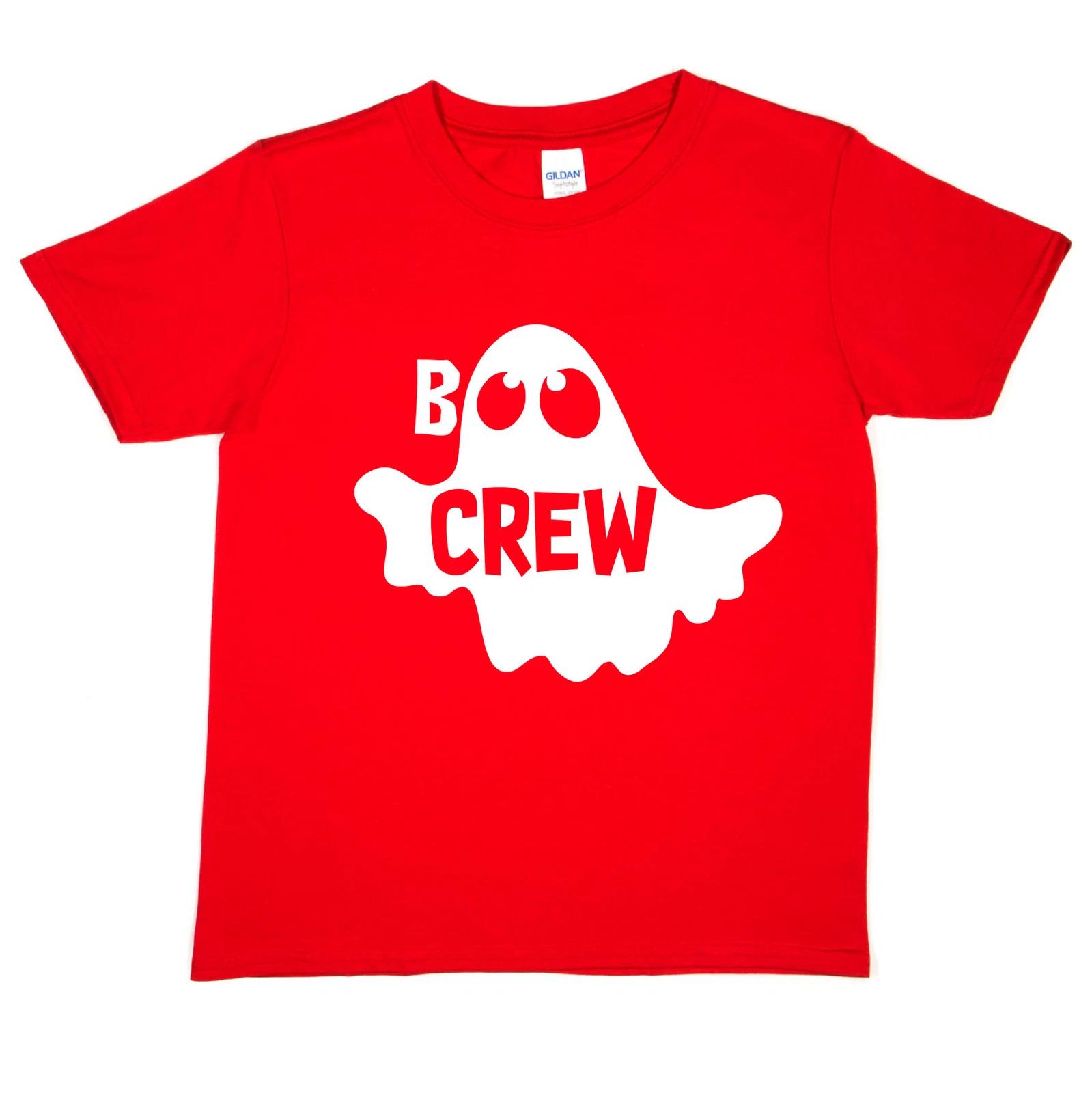Halloween Costume Tee Boo Crew Ghost Scary Spooky Funny Kids T shirt 4XL