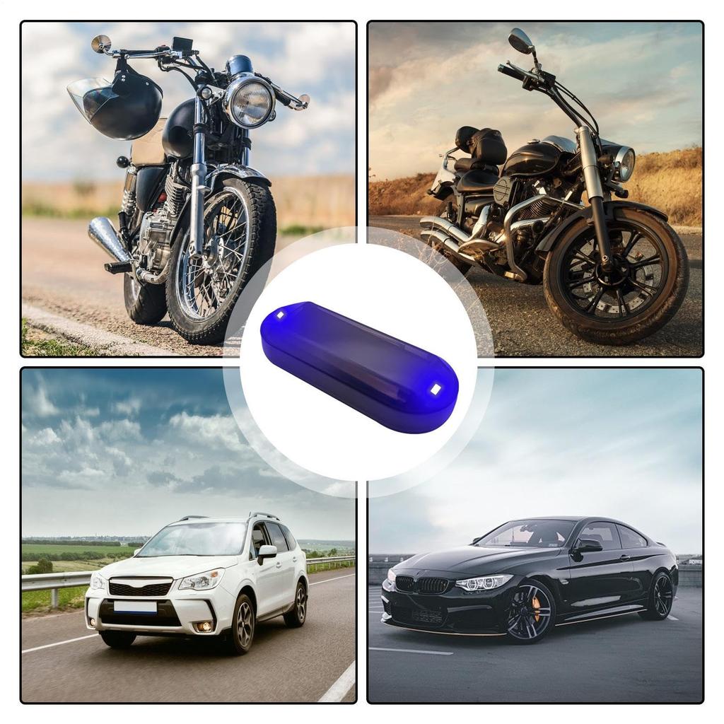 Generic Dummy Car Warning Light,Solar Powered Anti-Theft Fake LED Flashing Car Alarm - Universal