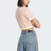adidas Originals Single Button Short Sleeve Crop T-Shirt Women Tops KY8140