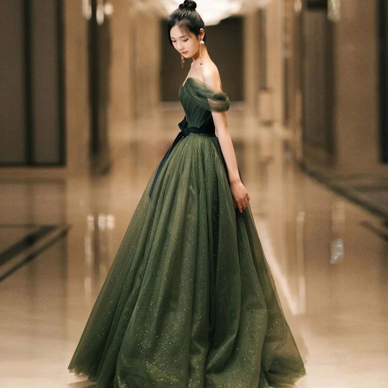 Banquet evening dress 1011 new green