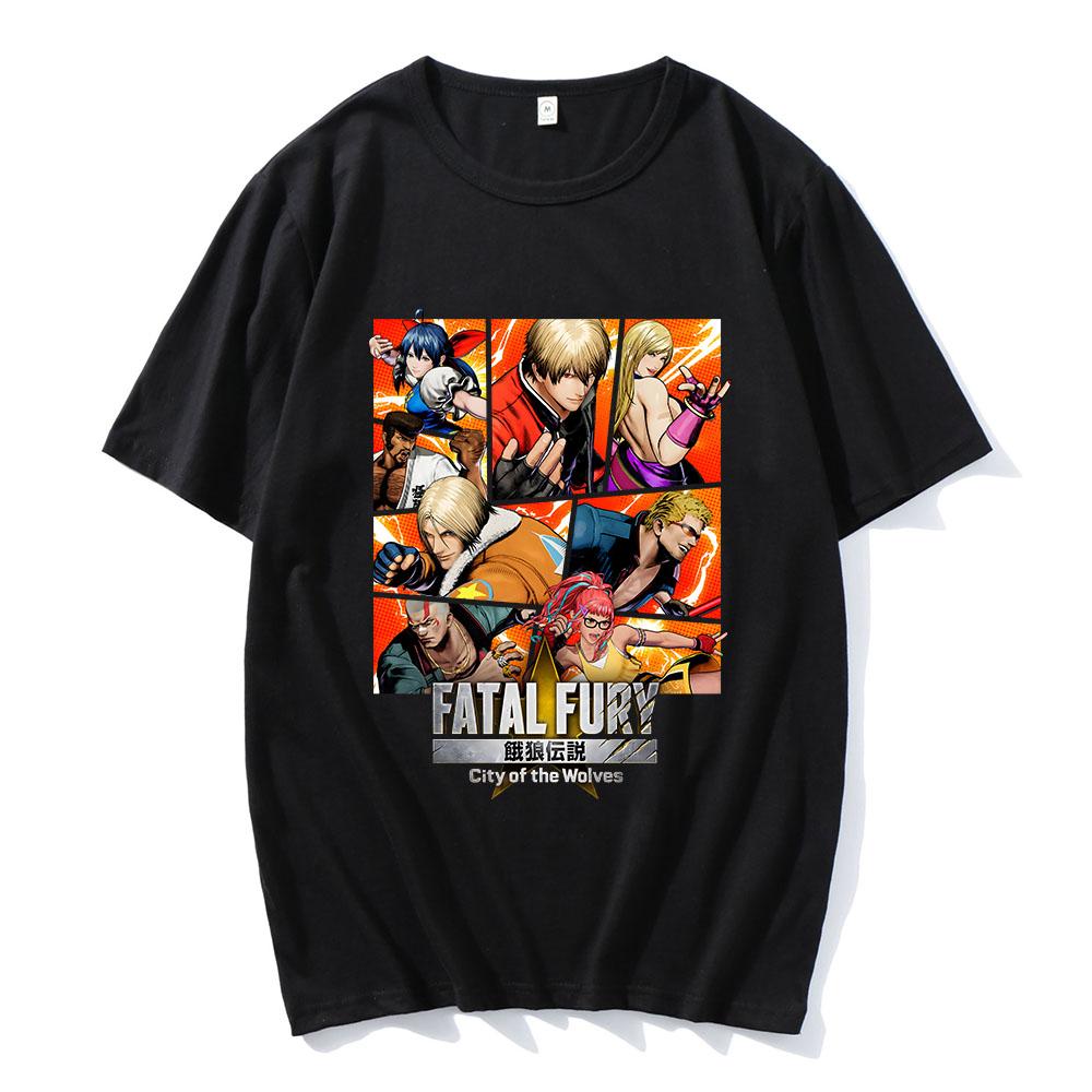 Game FATAL FURY Graphic T-shirt Cotton Short Sleeve Loose Tshirts Unisex Streetwear Casual Summer Crew Neck T Shirt