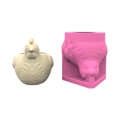 Multifunkční silikonová forma na vázu ve tvaru slepice, formy na květináče pro sukulentní květináče a kreativní dekorace do domácnosti