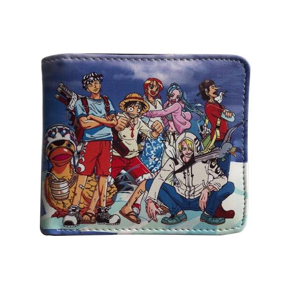 One Piece Luffy & Zoro Unisex PU skórzany krótki portfel i portmonetka