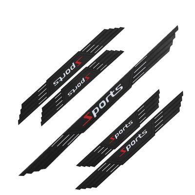 4PCS Universal Rubber Car Door Scuff Sill Cover Panel Step Protector Bumper Corner Protector
